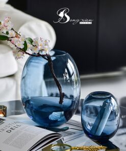 Bình thuỷ tinh cầu xanh ngọc (S) 9