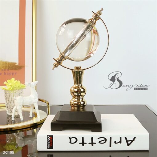 Decor Quả địa cầu pha lê 3