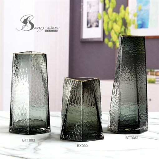 Bình TT xám xanh đáy lục giác M. tam giác (S) 3