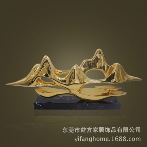 Decor tượng mây núi vàng 1