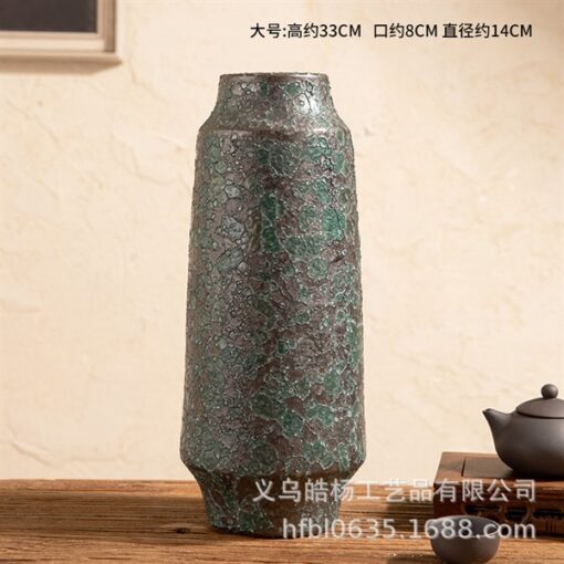 Bình gốm xanh họa tiết bong bóng cổ (L) 1