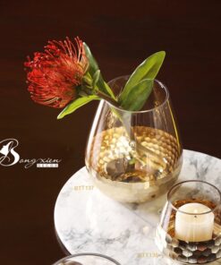 Bình trắng đế vàng XXS 7