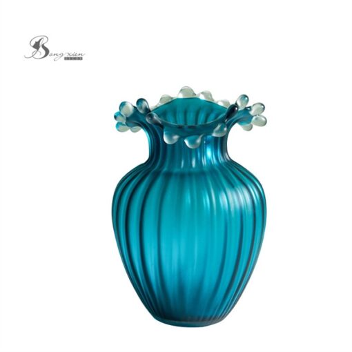 Bình TT màu xanh miệng sóng biển (m) 3