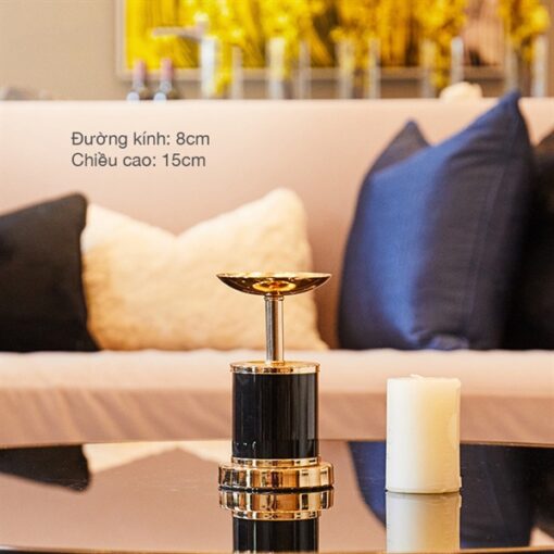 Decor Chân nến vàng đen S 1