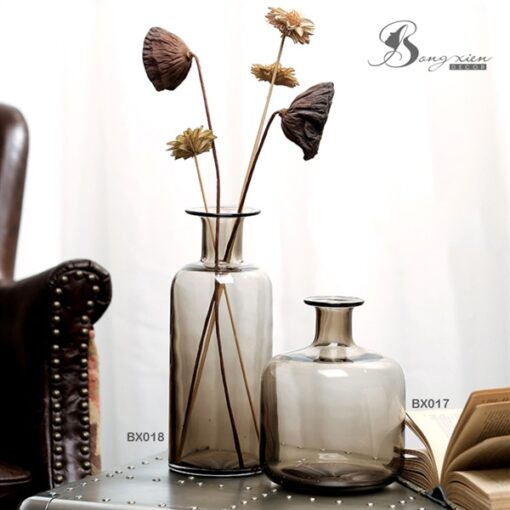 Bình TT bầu màu nâu cổ dài (S) 9