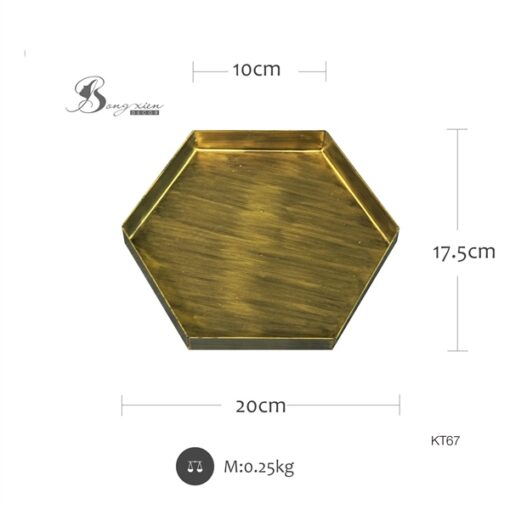 Khay lục giác đồng 3