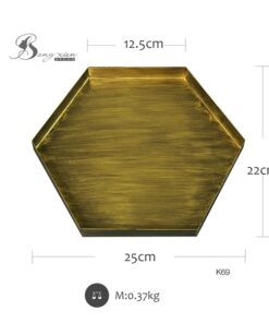 Khay lục giác màu đồng (M) 9