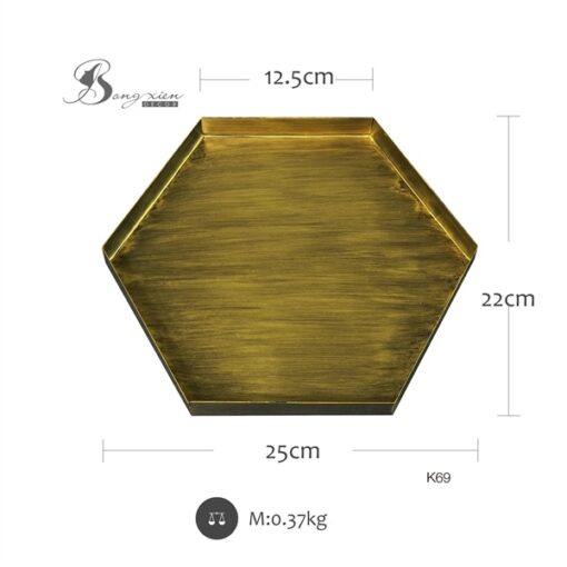 Khay lục giác màu đồng (M) 5