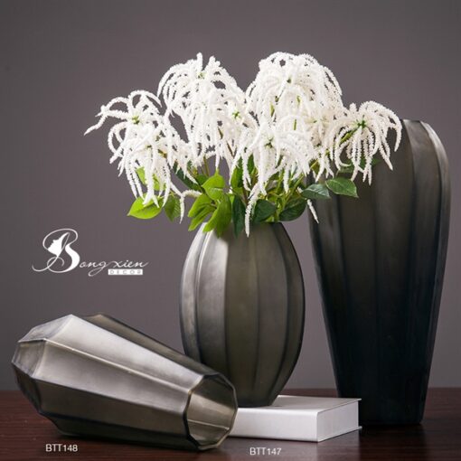 Bình cổ to gân sọc xám (S) 5