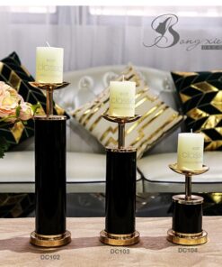 Decor Chân nến vàng đen S 13