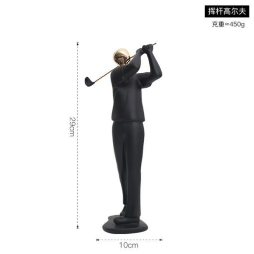 Decor tượng người đánh golf cao 1