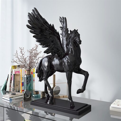 Decor tượng thiên mã màu đen 1