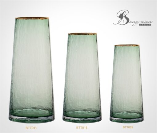 Bình trụ xanh lá M.viền vàng (L) 3