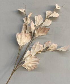 Cành đơn vỏ lá (màu hồng+ cà phê) 5