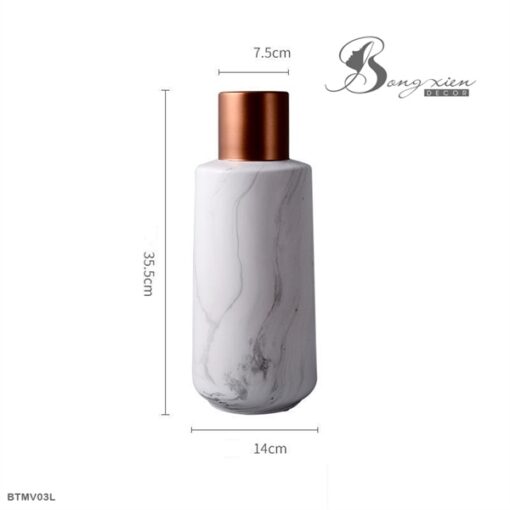 Bình sứ miệng vàng D30L 1