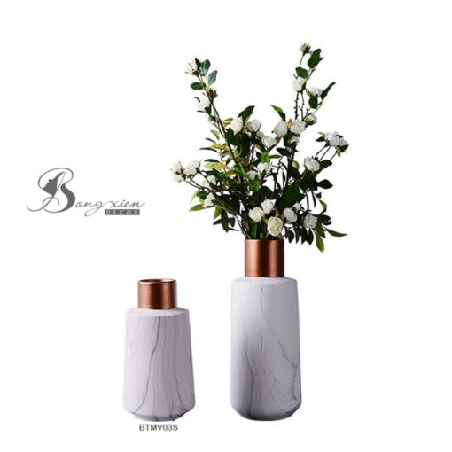 Bình sứ miệng kim loại D25S 5
