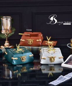 Gạt tàn thuốc huơu nổi màu xanh 6 Gạt tàn thuốc huơu nổi màu xanh 5