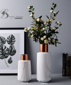 Bình sứ miệng kim loại D25S 7
