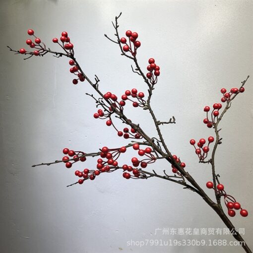 Cành berry màu đỏ (đào đông đỏ) 1