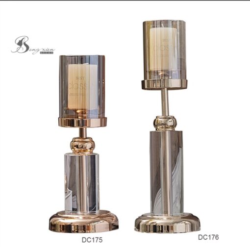 Chân nến pha lê thấp 3