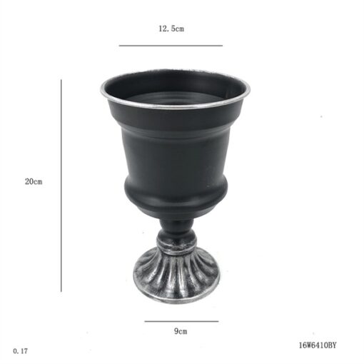 Bình sắt đen bạc hoa (M) 1