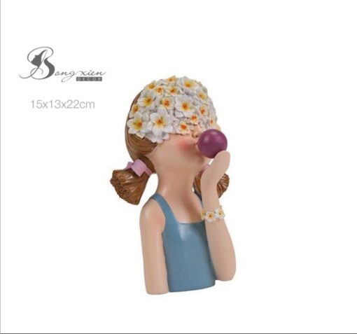 Décor cô gái thổi bóng (S)** 1