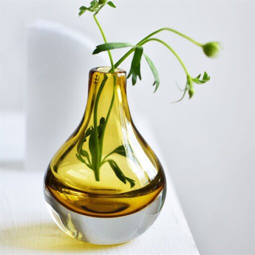 Bình hoa giọt nước màu vàng 1