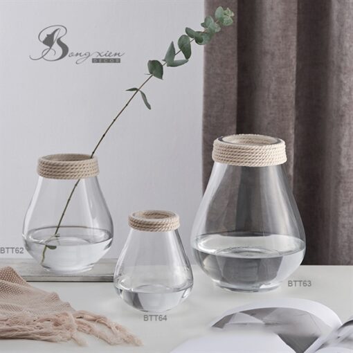 Bình TT trắng miêng quấn dây (S) 5