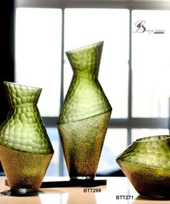 Bình TT xanh lá có chạm khắc sao vàng (L) 5