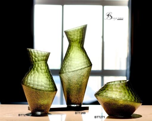 Bình TT xanh lá có chạm khắc sao vàng (L) 3
