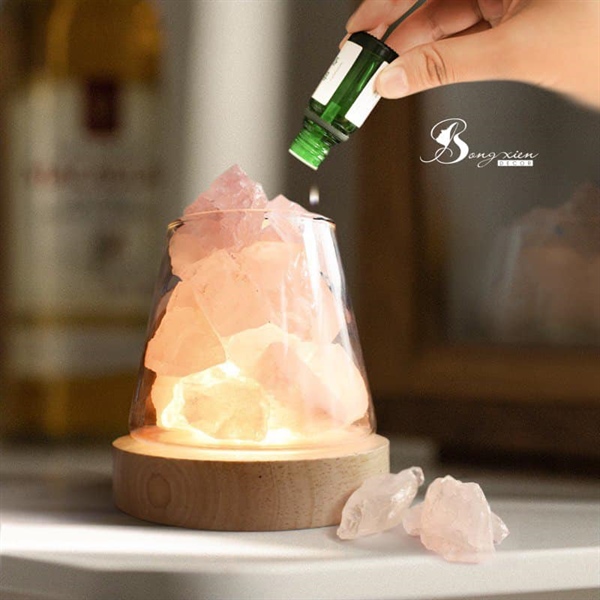 Đèn xông tinh dầu muối cam ( không tinh dầu) 2 Đèn xông tinh dầu muối cam ( không tinh dầu) 1