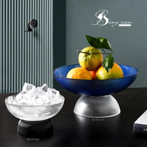 Đĩa đựng quả màu trắng đen (S) 3