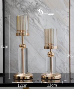 Chân nến pha lê thấp 13