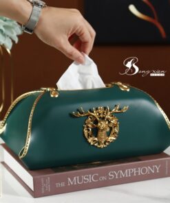 Hộp đựng giấy hươu nổi màu xanh 7