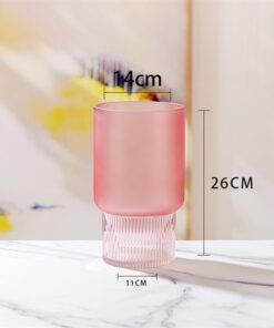 Bình thủy tinh hồng trụ (S) 5