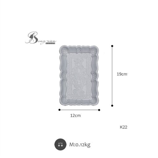 Khay gỗ màu xám 1