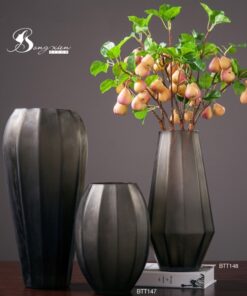 Bình cổ to gân sọc xám (S) 13