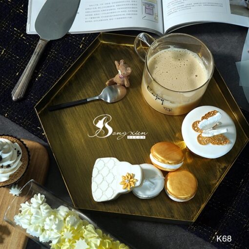 Khay lục giác màu đồng (M) 3