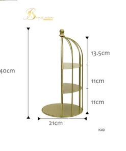 Kệ đựng bánh lồng chim màu đồng 7