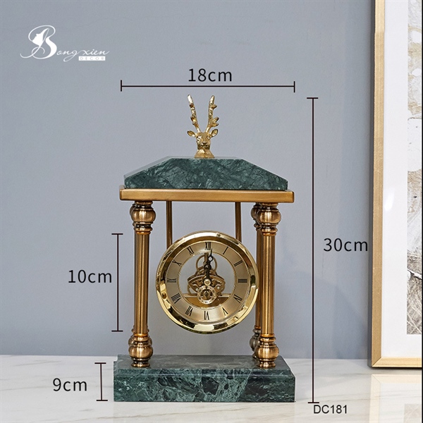 Đồng hồ để bàn đế đá cẩm thạch 6 Đồng hồ để bàn đế đá cẩm thạch 5