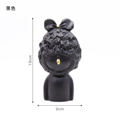 Decor tượng cô gái màu đen 1