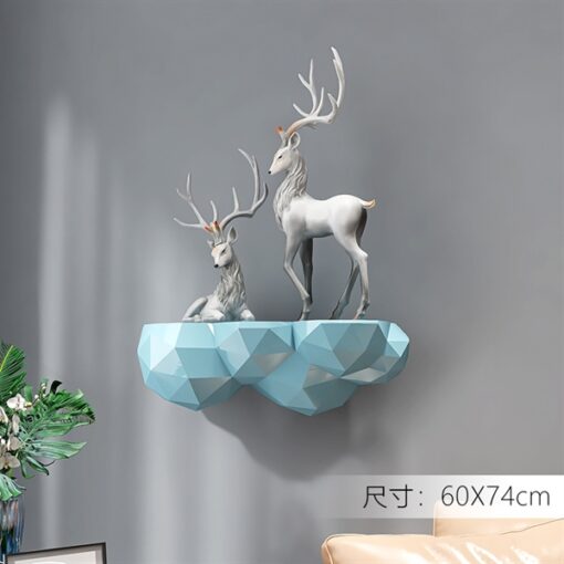 Decor kệ trang trí để đồ đám mây màu xanh 1