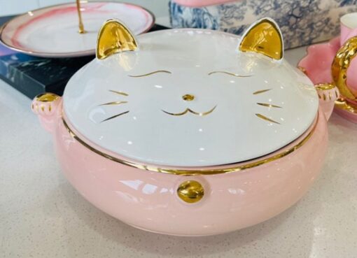 Hộp mứt mèo màu hồng 1