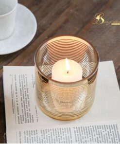 Bình trụ gương vàng sọc ngang S 17