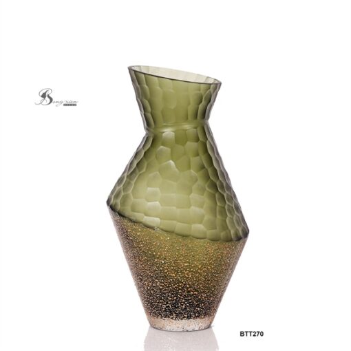 Bình TT xanh lá có chạm khắc sao vàng (M) 3