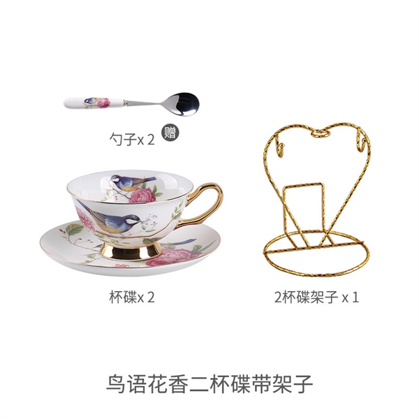 Bộ 2 chén có giá treo chim sẻ (không ấm) 4 Bộ 2 chén có giá treo chim sẻ (không ấm) 3