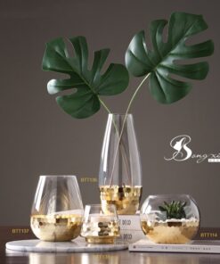 Bình trắng đế vàng S 7
