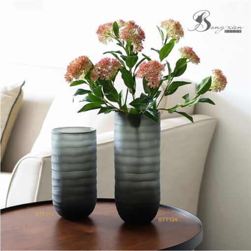 Bình trụ cao xám đục nhám (M) 7