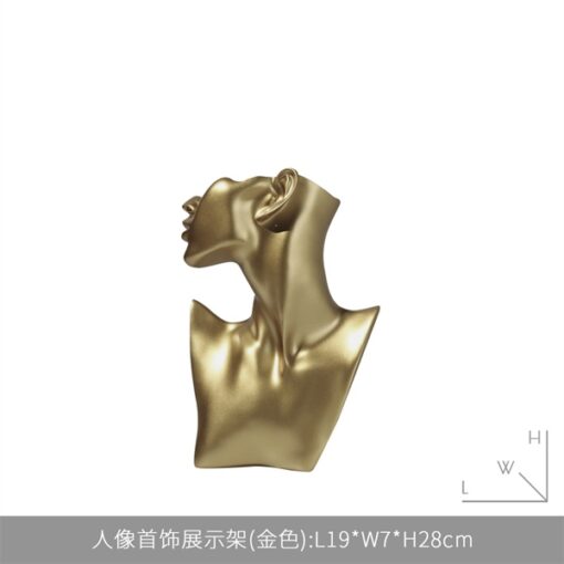 Tượng đầu gốm không tay vàng 3