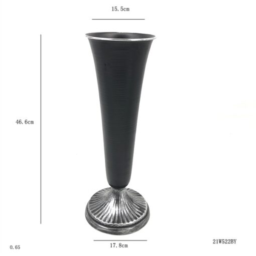 Bình sắt đen bạc trụ cao (S) 1